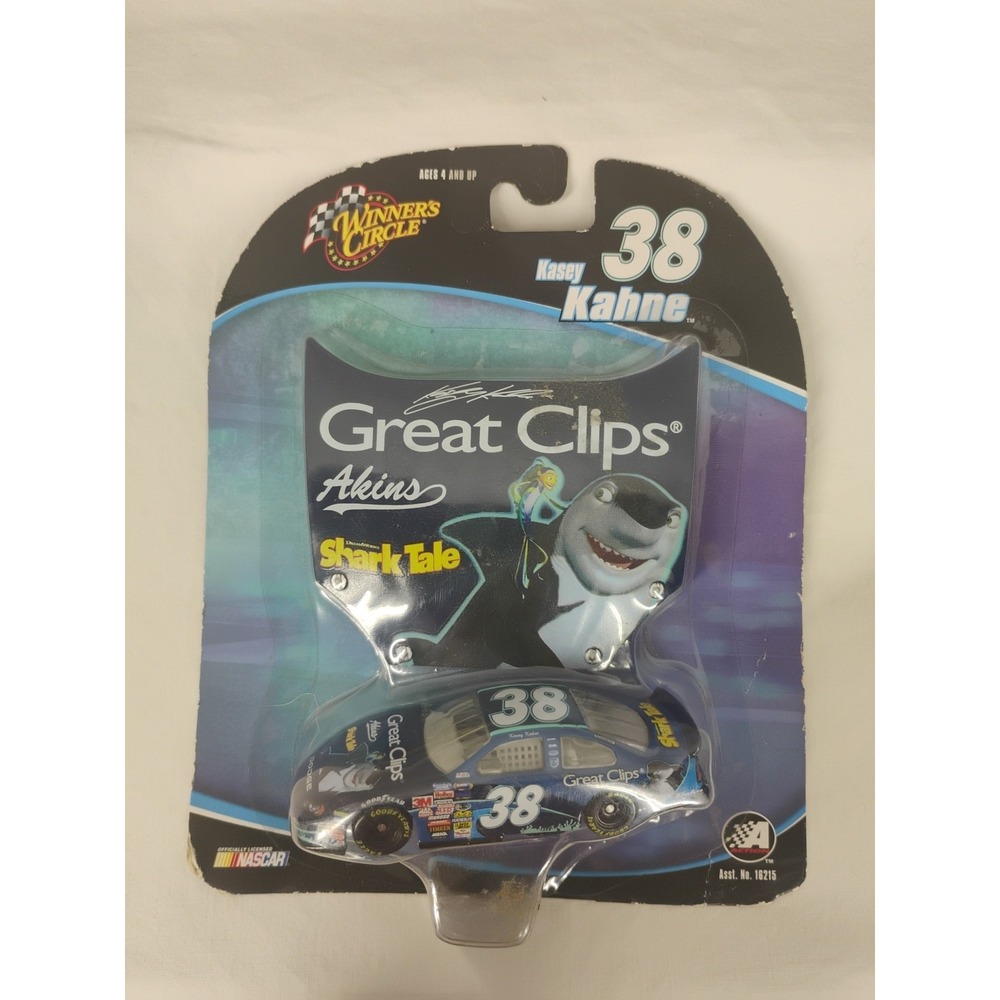 Kasey Kahne #38 SHARK TALE / GREAT CLIPS 1:64 Winner's Circle Nascar Car w/ Hood